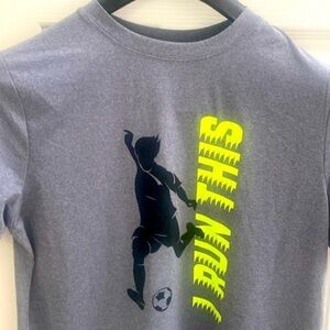NWOT Soccer graphic tee. Boys size 18/20